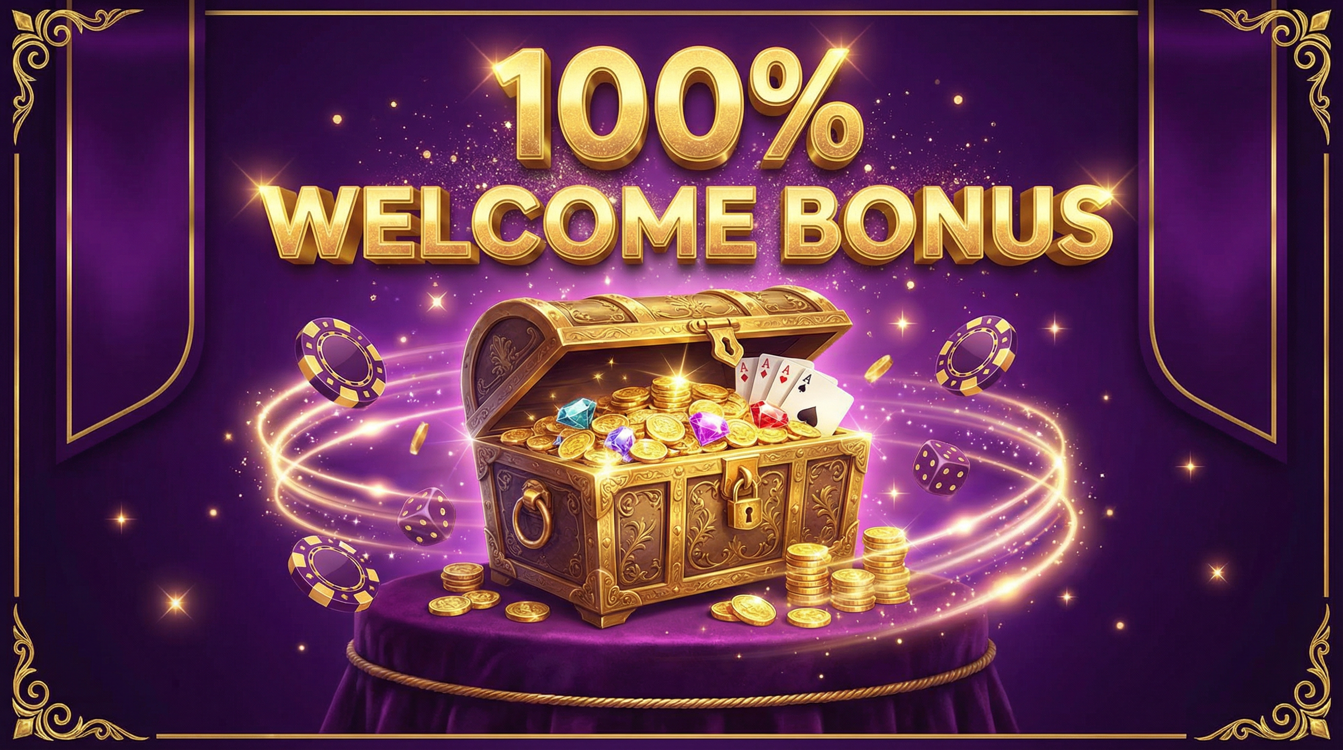 免费彩金100%欢迎奖金促销